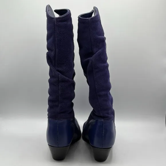 Capezio Purple Suede Leather Cowboy Boots Sz 8 Womens Ladies Western Cowgirl VTG
