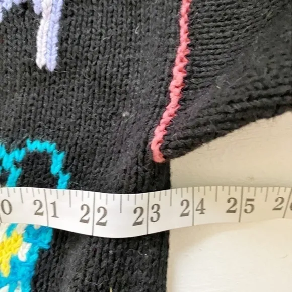 Cardigan Bay Vintage Hand Knit Black Sweater with Shopping Bags, Shoes, Jewelry