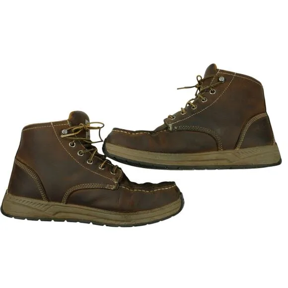 Carhartt Boots Mens 9M CMX4023 Lightweight Casual Wedge Work Boots Brown