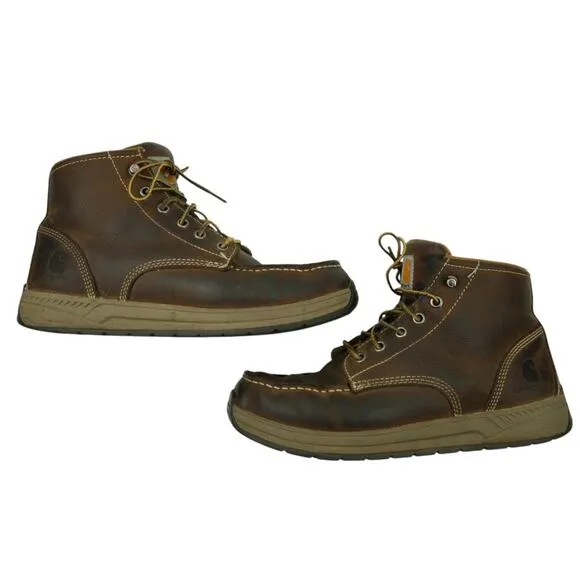 Carhartt Boots Mens 9M CMX4023 Lightweight Casual Wedge Work Boots Brown