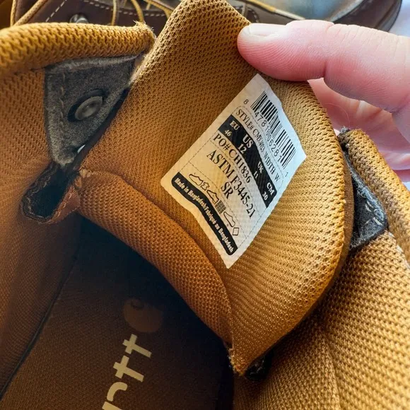 Carhartt Men's Lightweight Wedge Moc Toe Boot  Size 12W Brown CMX4023 SOFT TOE