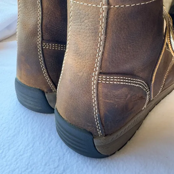 Carhartt Men's Lightweight Wedge Moc Toe Boot  Size 12W Brown CMX4023 SOFT TOE