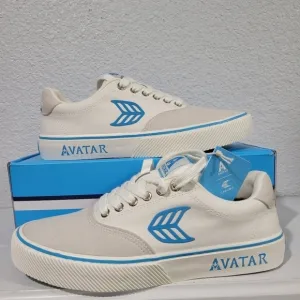 Cariuma Naioca Shoes Skater AVATAR Vintage White Suede Off-white Canvas blue NIB