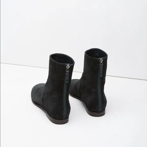 CARRITZ Suede Back Zip Ankle Boots in Yellow