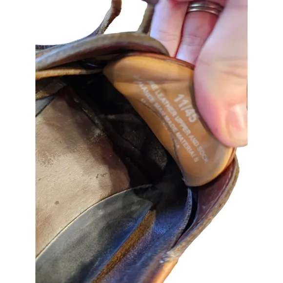 Carvil the REAL boat shoe leather upper brown loafer size 11/45 casual comfort #
