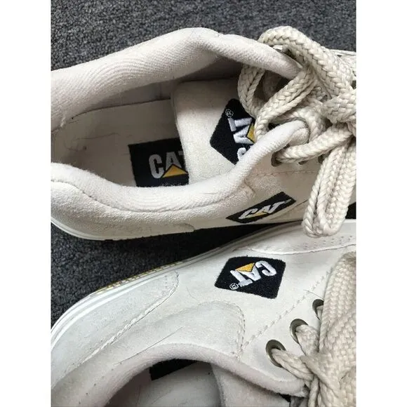 CAT Womens 8.5 M Caterpillar Walking Machines Shoes Ivory Lace Up Suede Boulder