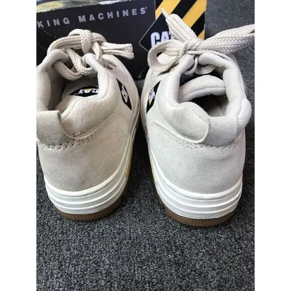 CAT Womens 8.5 M Caterpillar Walking Machines Shoes Ivory Lace Up Suede Boulder