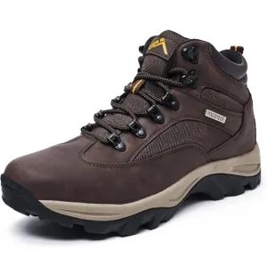 CC-Los Men's Waterproof Hiking Boots Outdoor Relaxed Fit Lightweight Brown