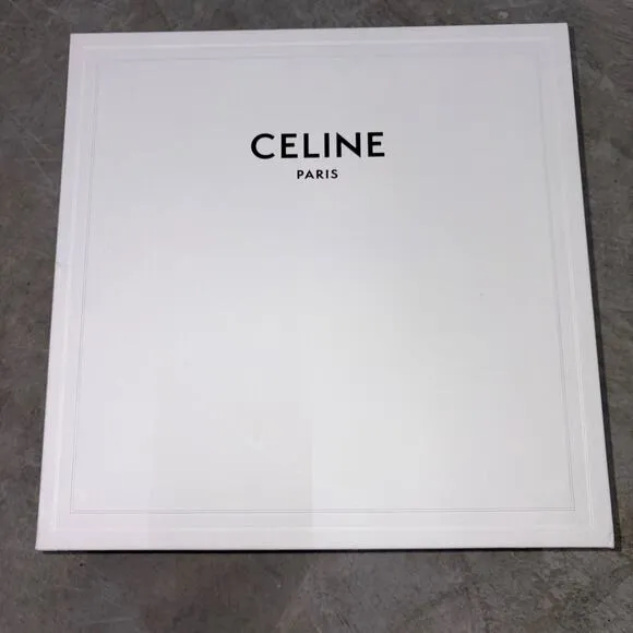 CELINE Boots Beige black Leopard pattern cloth canvas western casual NEW US5.5