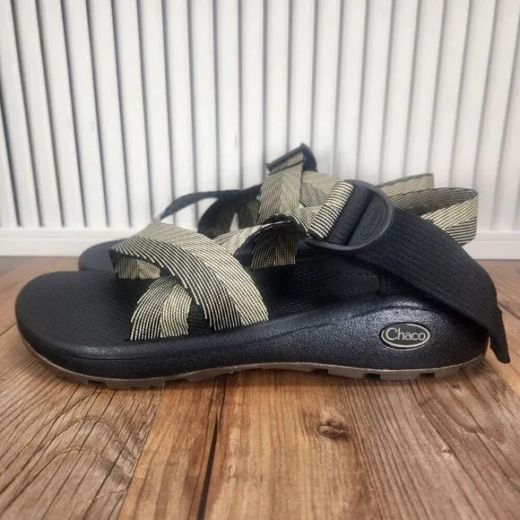 Chaco Mega Z Cloud Sandals Men Sz 10 Odds Black Trails Sport Shoes JCH107223 NEW