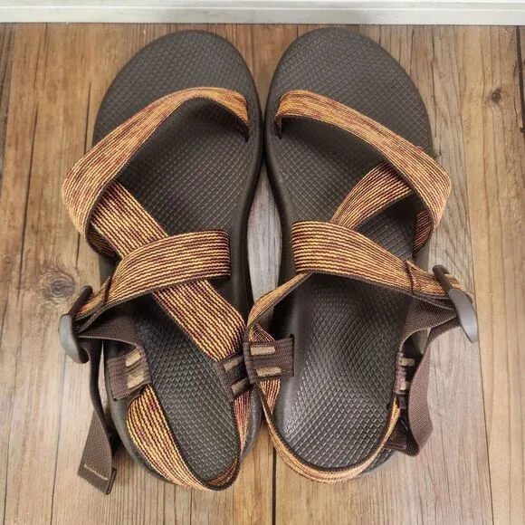 Chaco Mega Z Cloud Sandals Men Sz 14 Pep Burnt Ochre Brown Sport Shoes JCH108671