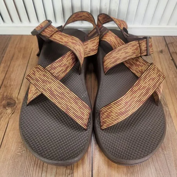 Chaco Mega Z Cloud Sandals Men Sz 14 Pep Burnt Ochre Brown Sport Shoes JCH108671