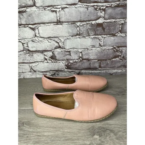 Charix Vintage Pink Leather Comfort Slip On Loafers Shoes Women Sz 40EU/9.5M US