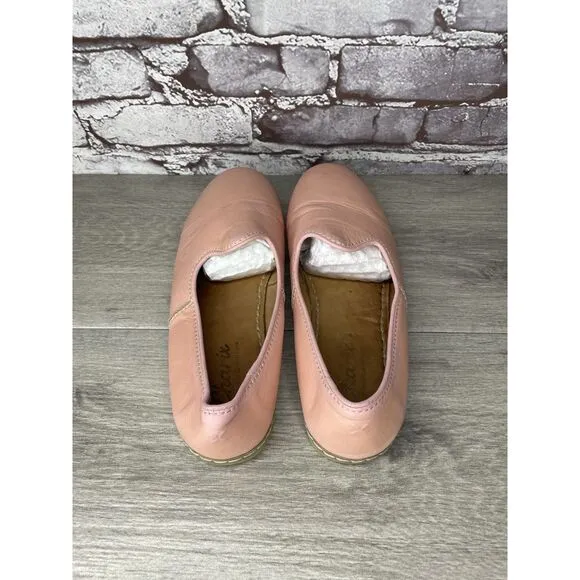 Charix Vintage Pink Leather Comfort Slip On Loafers Shoes Women Sz 40EU/9.5M US
