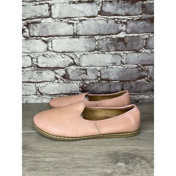 Charix Vintage Pink Leather Comfort Slip On Loafers Shoes Women Sz 40EU/9.5M US