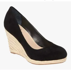 Charles David Raffia Faux Suede Wedge Heel Women size 10 NWOB