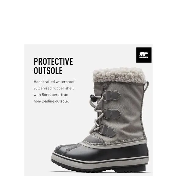 Children Unisex Boots SOREL Kids Yoot Pac™Nylon Toddler/LittleKid Quarry Dove 10
