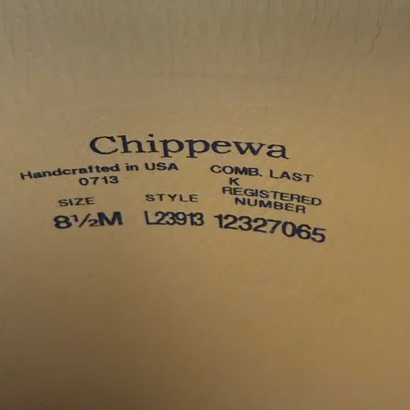 Chippewa size 8.5 Women’s Brown Leather Field Hunting Snake Boots Style L23913