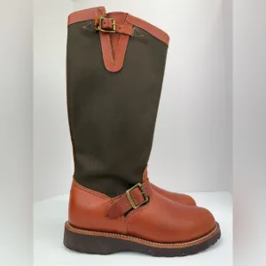 Chippewa size 8.5 Women’s Brown Leather Field Hunting Snake Boots Style L23913
