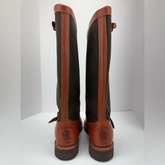 Chippewa size 8.5 Women’s Brown Leather Field Hunting Snake Boots Style L23913