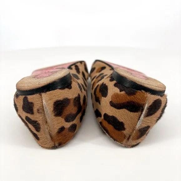 CHRISTIAN LOUBOUTIN | Leopard Pony Hair Braided Loafer Flats | EU 37