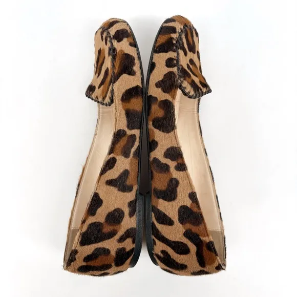 CHRISTIAN LOUBOUTIN | Leopard Pony Hair Braided Loafer Flats | EU 37