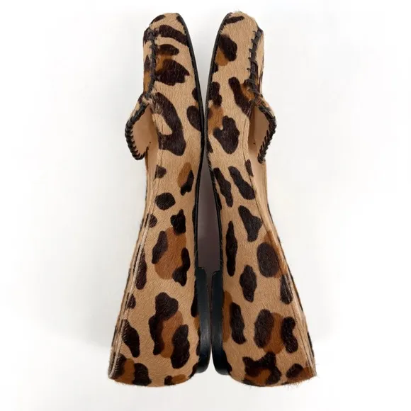CHRISTIAN LOUBOUTIN | Leopard Pony Hair Braided Loafer Flats | EU 37