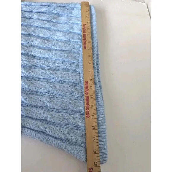 Chunky Cable Knit Sweater  Pajamas Set Baby Blue Stretch Womens 5x Athleisure