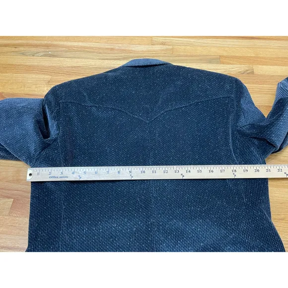 Circle S Dallas Texas Blazer Sport Coat Men's 42R Blue Corduroy Western Cowboy