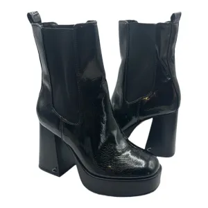 Circus by Sam Edelman Sz 6 Patent Leather Black Chelsea Ankle Platform Boot NEW