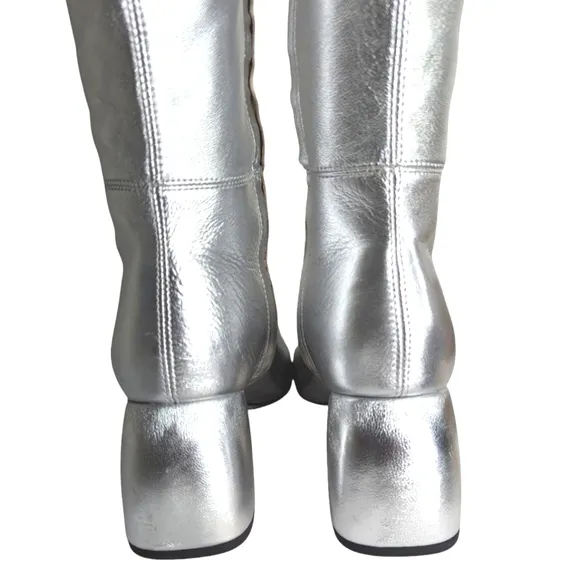 Circus NY by Sam Edelman Oaklyn Silver Wide Calf Knee-High Boots... Size 8.5