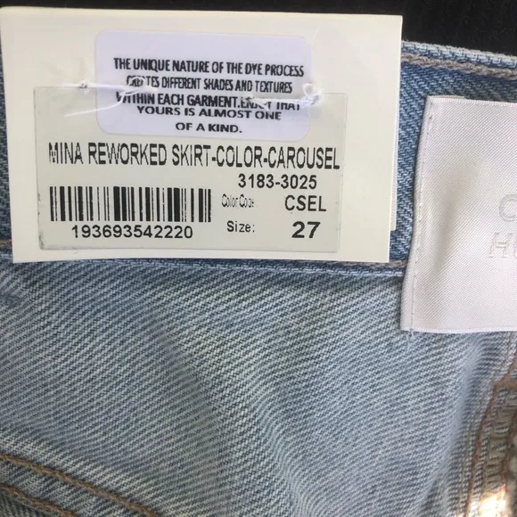 Citizens of Humanity Mina Reworked Denim Skirt in Carousel Size 27