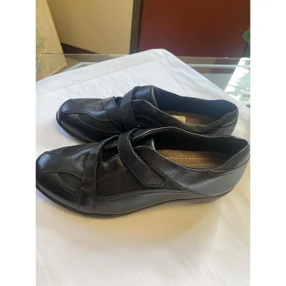 Clarks Black Women Breathable Comfort Cushioned Round Toe Shoe 8.5W