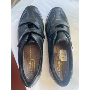 Clarks Black Women Breathable Comfort Cushioned Round Toe Shoe 8.5W