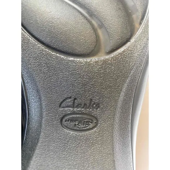 Clarks Black Women Breathable Comfort Cushioned Round Toe Shoe 8.5W
