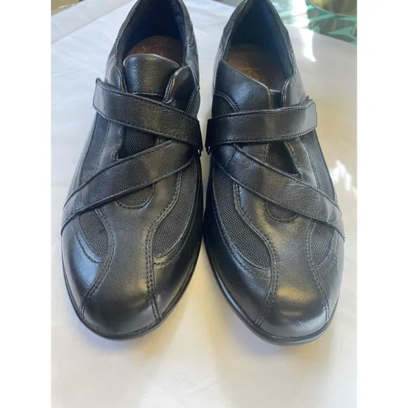 Clarks Black Women Breathable Comfort Cushioned Round Toe Shoe 8.5W