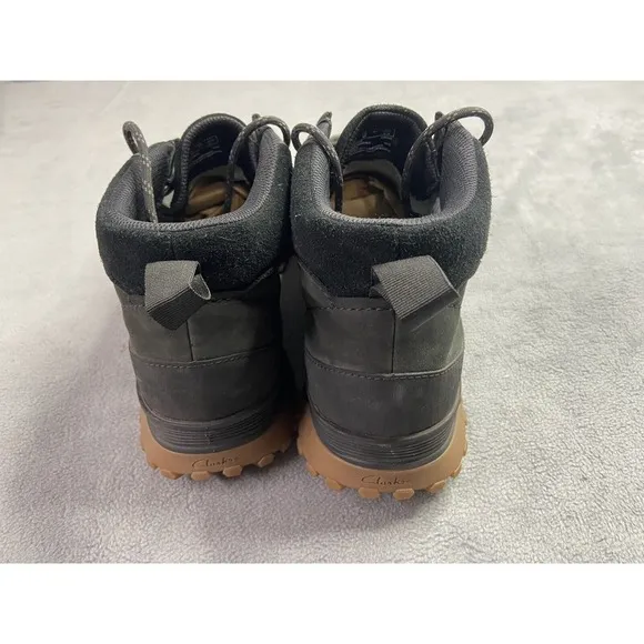 Clarks Boots Men 13 Black Nubuck ATL Trek Wall Waterproof Outdoor Hiking Lace Up