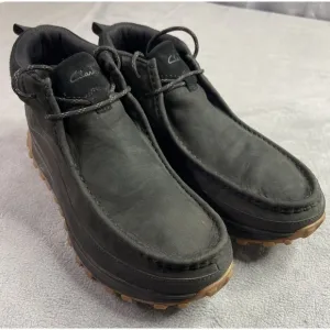Clarks Boots Men 13 Black Nubuck ATL Trek Wall Waterproof Outdoor Hiking Lace Up