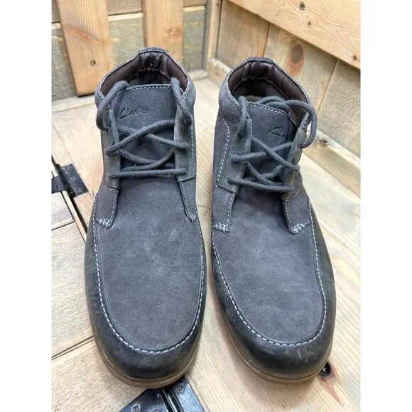 Clarks Brayer Sport Moc Navy Marine Men's Shoes 63307 Size 11.5M Gray