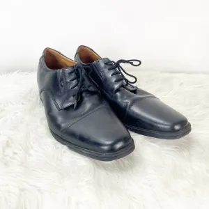 Clarks Collection 14 M Mens Black Leather Lace-up Comfort Dress Shoes