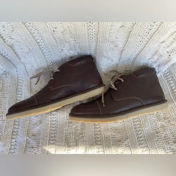 Clarks Collection Men's Grandin Top Chukka Boot Dark Brown Lace Up Size 7