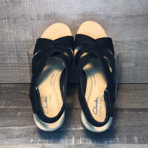 Clarks - Giselle Beach “Black Leather”