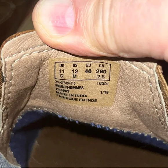 Clarks Kitna Brown/Navy Easy Slip-On Leather Size 12M