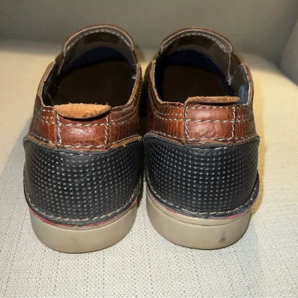 Clarks Kitna Brown/Navy Easy Slip-On Leather Size 12M