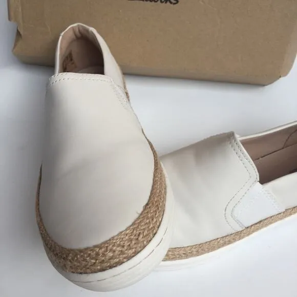 Clarks Marie Sail slip on White shoes