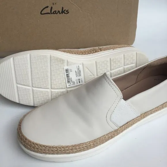 Clarks Marie Sail slip on White shoes