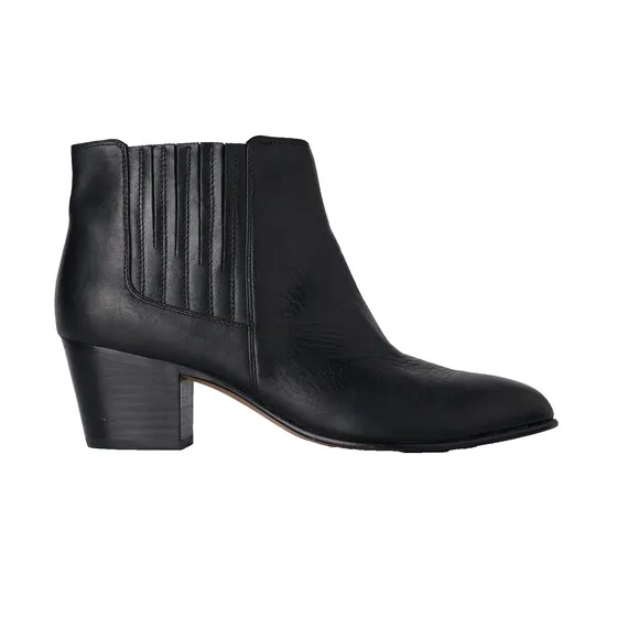 Clarks Maypearl Tulsa Women's US 8.5M Bootie Black Leather Side Zip Ankle Boot