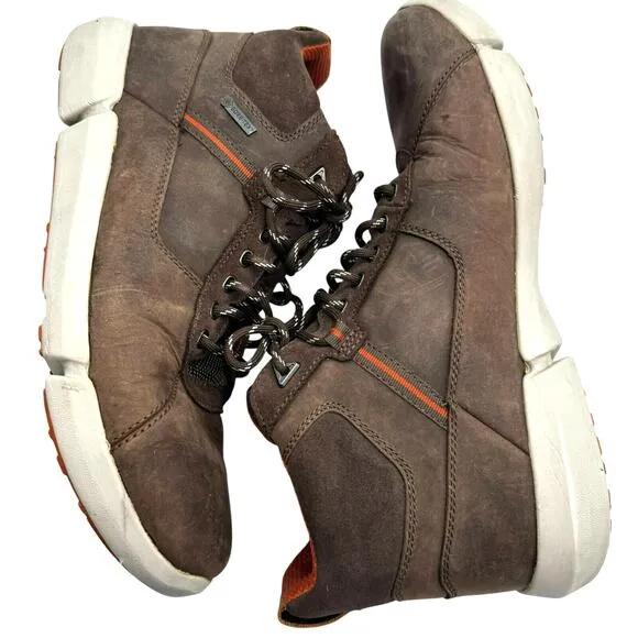 CLARKS Men's 12 Triman Up Gtx Brown Mushroom Combi Lea Hiking Boots Outdoor GORP