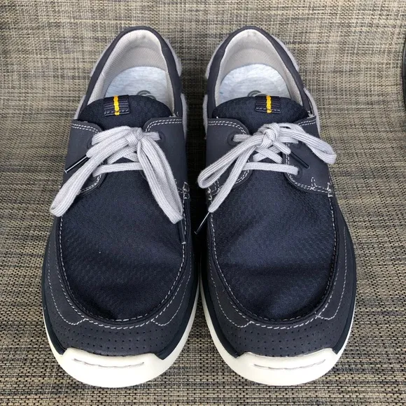 Clarks Men's Marus Edge Boat Shoes Navy Cloud-comfort collection size 13