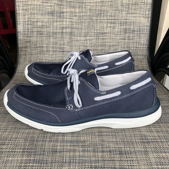 Clarks Men's Marus Edge Boat Shoes Navy Cloud-comfort collection size 13